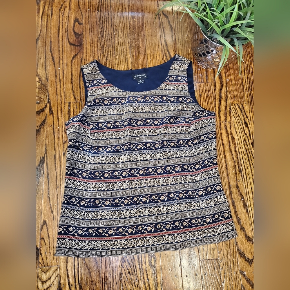 Liz Claiborne Collection Women's Sleeveless Blouse 100% Silk